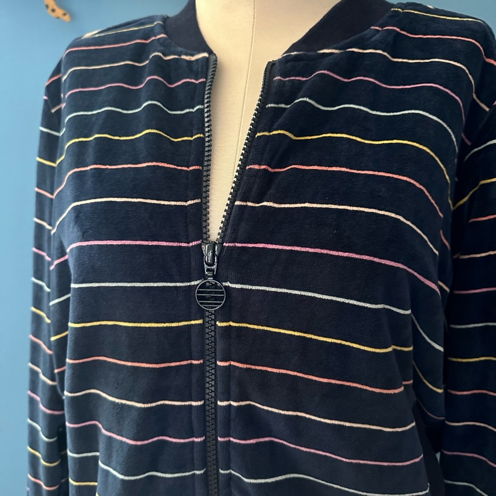 Marine Layer Velour Stripes Full Zip